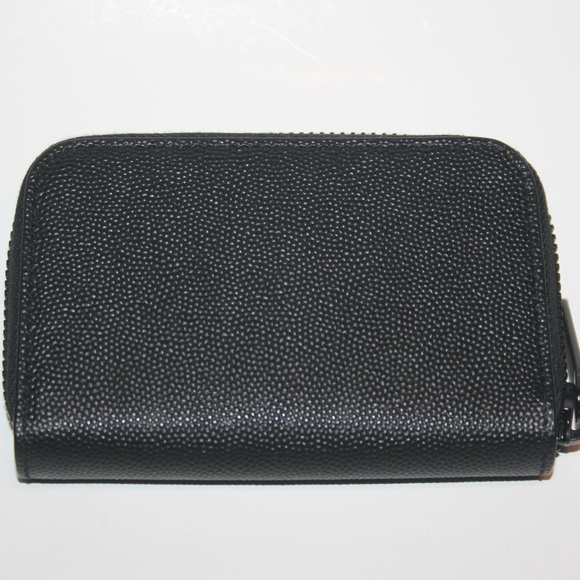 Saint Laurent Black Ysl Monogram Zip Around Wallet - Picture 2 of 5